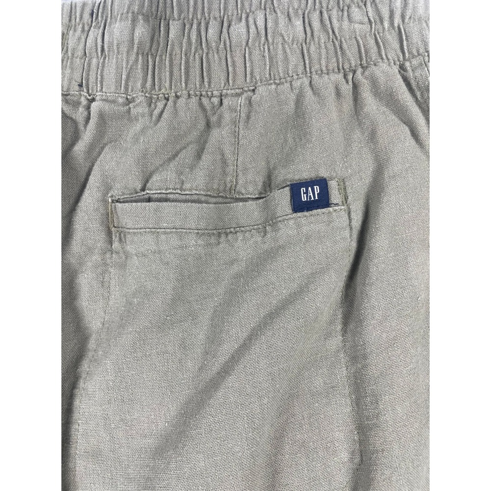 Gap Women's Olive‎ Green Linen Blend Pull On Drawstring Shorts Size S 508575 - Picture 10 of 11